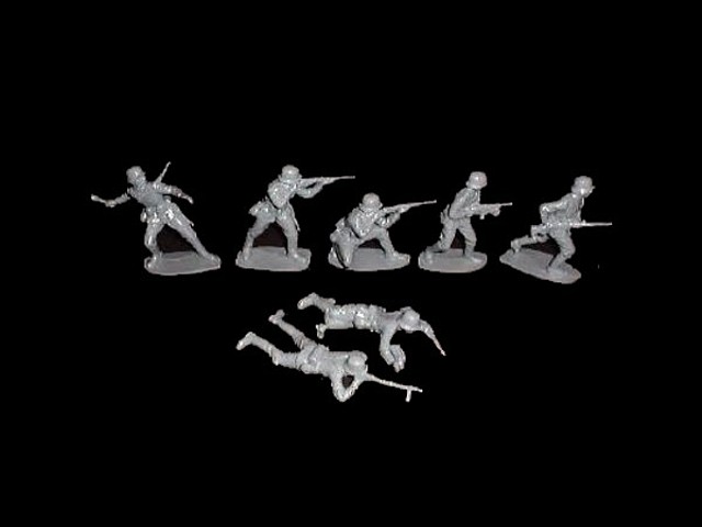 Germans 14 figures in 7 poses (Gray)  <font color=#CC0000>(54mm) </FONT>   