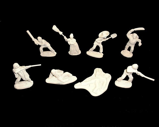 Alamo Mexican  Peasants figures in 8 poses 12 or more figures (white)  <FONT COLOR=#CC0000>(54mm) </FONT>