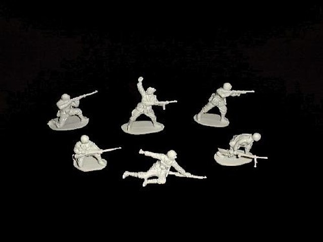 WWII Italians 12 figures in 6 poses (gray)  <font color=#CC0000>(54mm) </FONT>