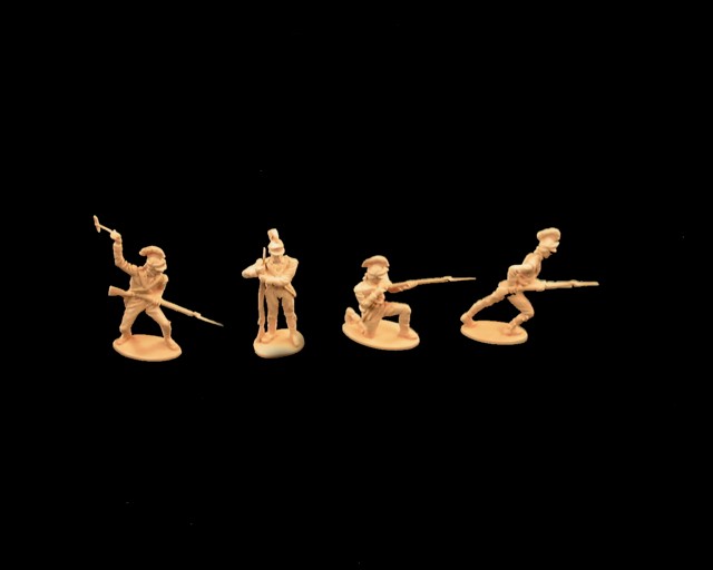 British Light Infantry (1776) 16 figures in 4 poses (tan) (series 32) <font color=#CC0000>(54mm) </FONT>
