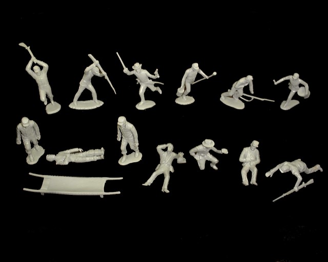 Confederate Infantry 2nd issue 25 pieces in 12 poses (gray)   <font color=#CC0000>(54mm) </FONT>
