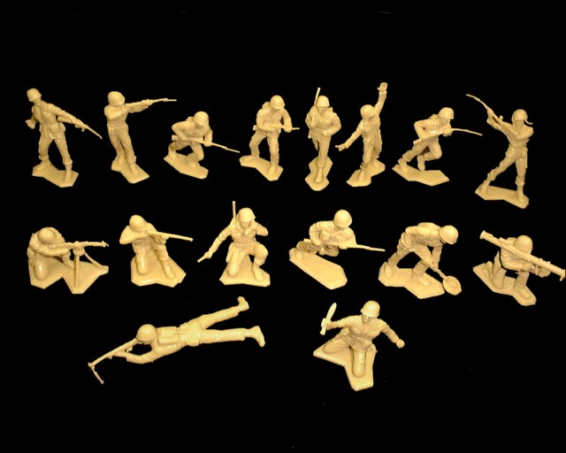 Marx GI's 25 figures in 15 poses (tan) (54mm)
