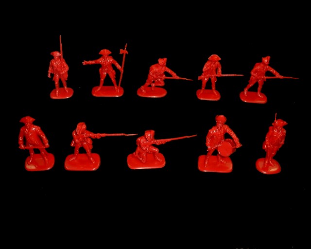 British Series I 20 figures in 10 poses (red)  <font color=#CC0000>(54mm) </FONT>