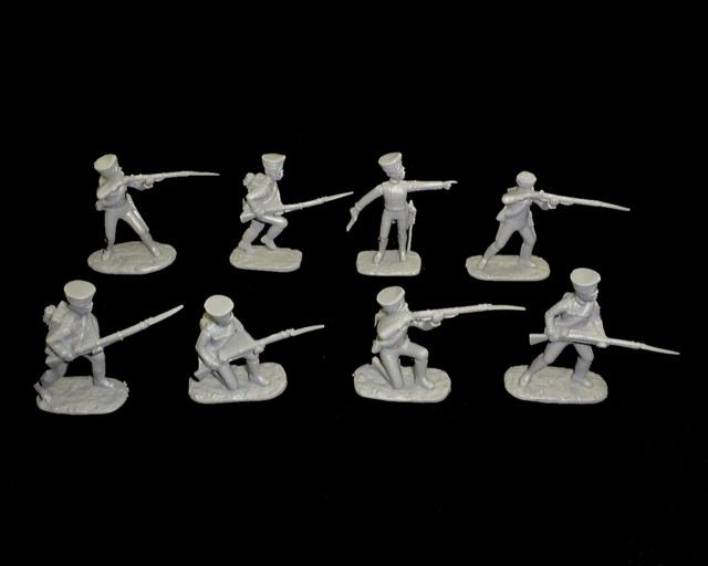 Prussian  Infantry 16 figures in 8 poses (gray) (5496) <FONT COLOR=#CC0000>(54mm) </FONT>