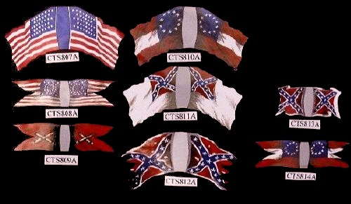 1st National Confederate  Flag (center top)  <font color=#CC0000>(54mm) </FONT>