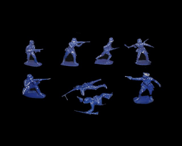 German Infantry  14 figures in 8 poses (blue) (2702) <FONT COLOR=#CC0000>(54mm) </FONT>