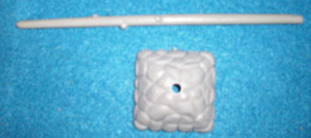 MARX Flag Pole and Base (original)  (gray)  <font color=#CC0000>(54mm) </FONT>