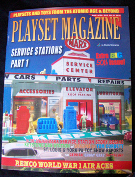 Playset Magazine #50 Marx service stations,Remco WWI playsets