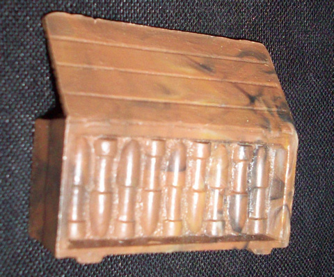 MARX Mortar Shell Crate (original)  (brown)  <font color=#CC0000>(54mm) </FONT>