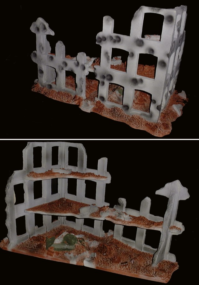 Destroyed Stalingrad factory (27''L x 17''W x 17''H) <FONT COLOR=#CC0000>(54mm) </FONT>