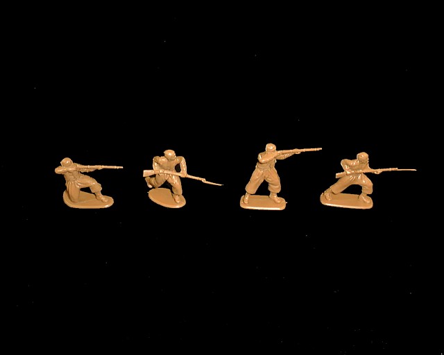 Civil War Zouaves 16 figures in 4 poses (butternut) (9001)<FONT COLOR=#CC0000>(54mm) </FONT>