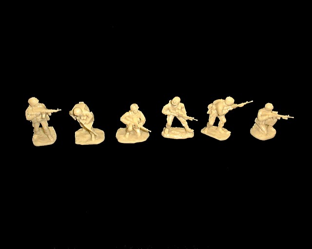 Modern US Infantry set #1 IRAQI FREEDOM 18 figures in 6 poses (tan) (5578)  <FONT COLOR=#CC0000>(54mm) </FONT> 