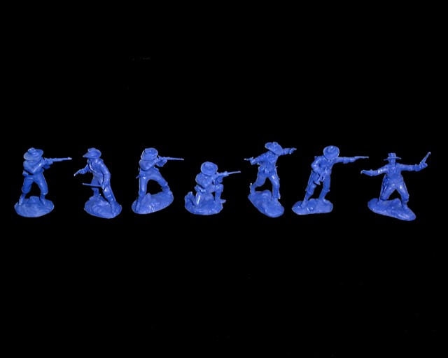 US Cavalry afoot set #1 12 figures in 6 poses (blue) <FONT COLOR=#CC0000>(54mm) </FONT>