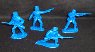 Timpo Civil War Union, 1/32nd, dark blue, 12 in all 4 poses