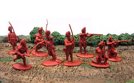 British Grenadiers 16 figures 8 poses (red) <FONT COLOR=#CC0000>(54mm) </FONT>  