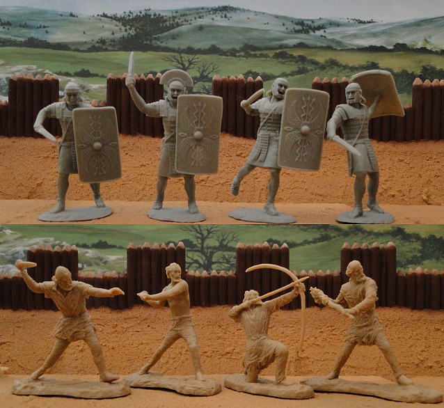Romans & Barbarians -- Add on Set 16 figures in 8 poses  <FONT COLOR=#CC0000>(54mm) </FONT>