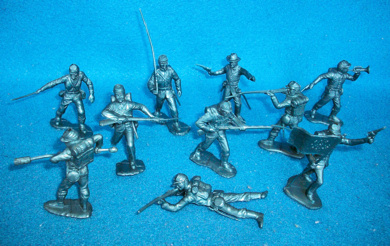 Union Infantry 25 figures in 10 poses (metallic blue) (54mm) 