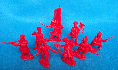British Highlanders Napoleonic Wars,16 figures in 8 poses,red (54mm)