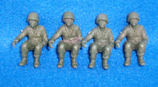 Marx original WWII seated US Marines (54mm) olive drab green