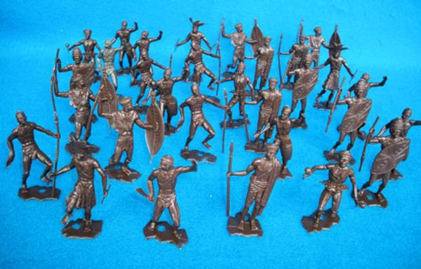 MPC107B African Natives 20 figures in 8 poses (60mm)