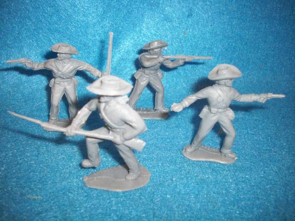 Timpo Confederate infantry, 8 figures in all 4 poses, gray (54mm)