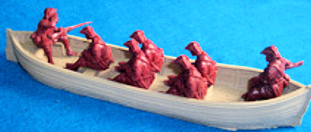 BARZSO, Vintage British Whaleboat w/ 7 figures (54MM)