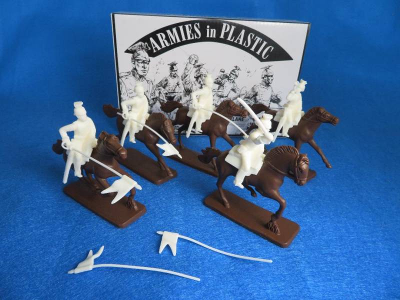 5 WWI Mounted German Uhlan Cavalry AIP Plastic Soldiers #5535 World War Army Men for sale online 