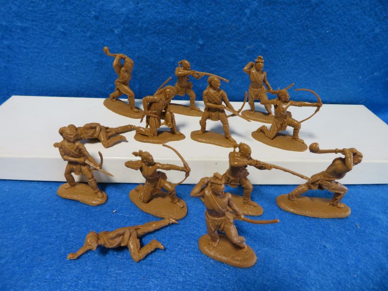 Barzso Shawnee Indians-Braddock's defeat, 13 in 7 poses, 54mm