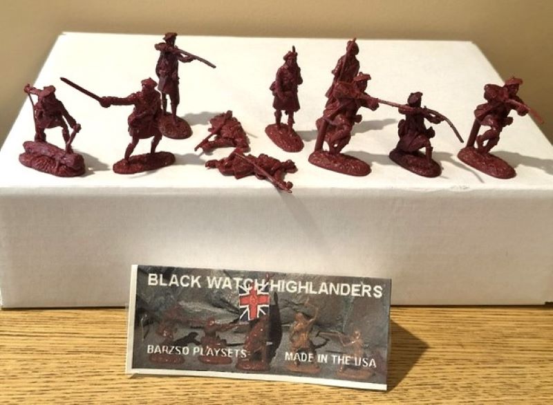 BARZSO French and Indian War British Black Watch Highlanders (54MM) 10 in 7 Poses