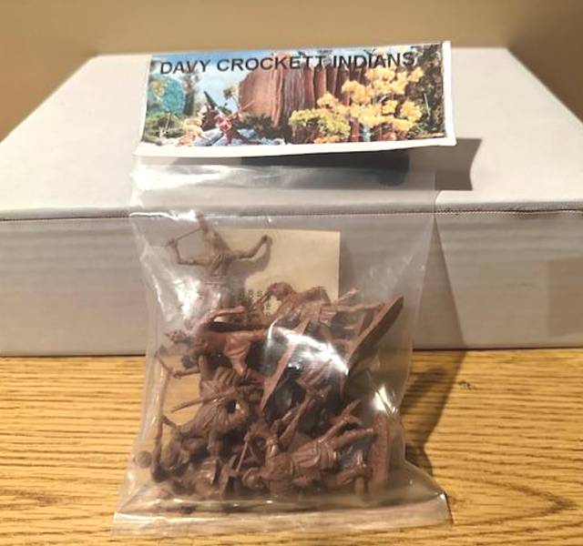 Vintage Barzso: Davy Crockett Indians still in sealed Header Card Bag