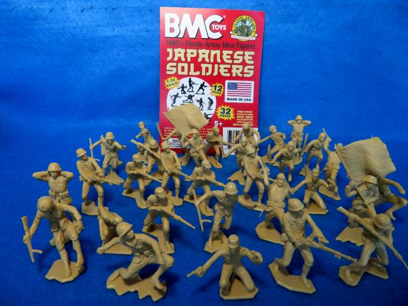 250 MARX Japanese Infantry soldiers LOT OF 250 pieces minimum 6 POSES 1963 NEW 