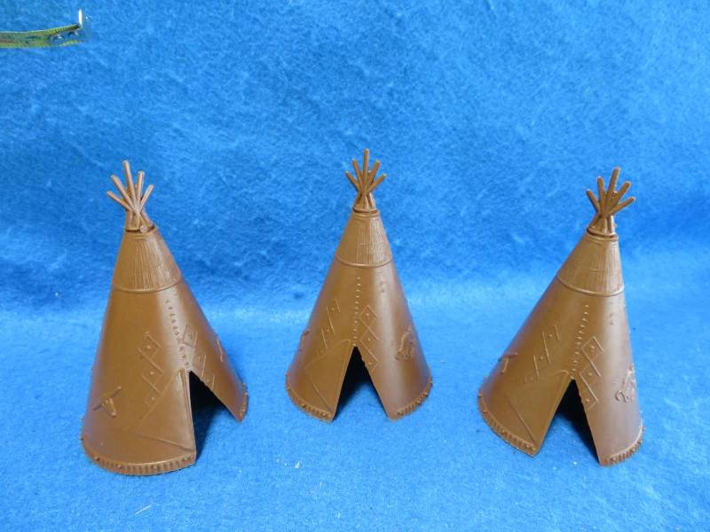 American west native tepees, 3, plastic