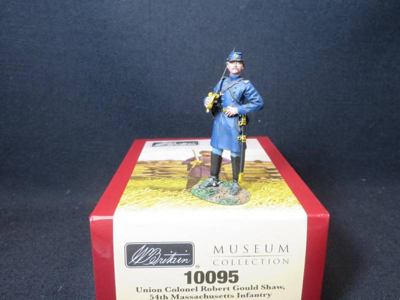 BRT10095 Union Colonel Robert Gould Shaw 54th MA, Painted Metal, MIB
