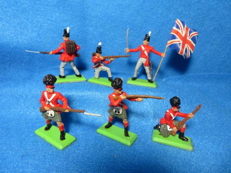 Britain Deetail original 1970's set of 6 Napoleonic British infantry, 1/32