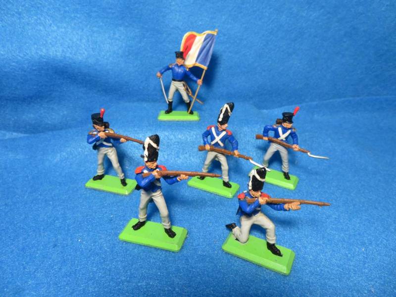 Britains Deetail original 1970's set of all 6 Napoleonic French infantry, 1/32