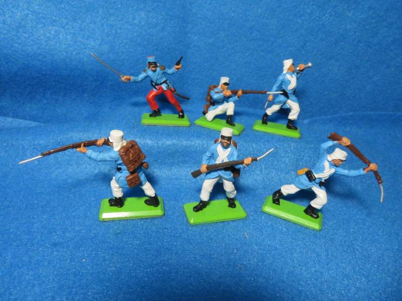 Britains Deetail old store stock set of 6 French Foreign Legion, 1/32 