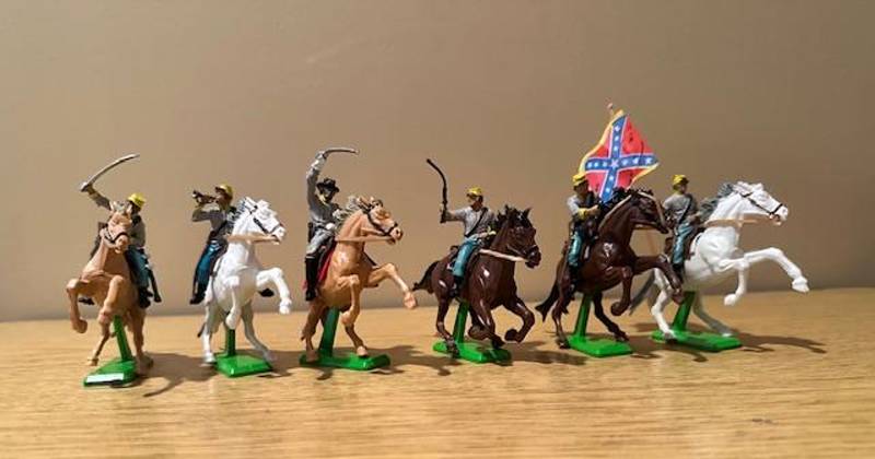 Britains Deetail original 1980's set of 6 Confederate Cavalry