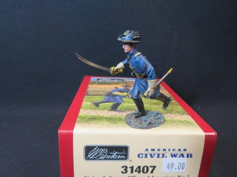 BRT31407 Union Inf. Officer Advancing No. 2, Painted Metal, MIB