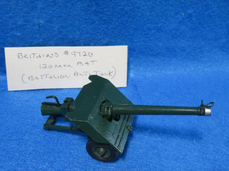 Britains vintage 120MM BAT anti-tank gun, metal, 1/32