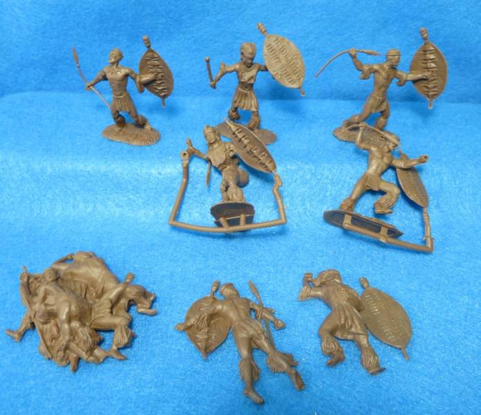 Conte Rorke's Drift playset Zulu Warriors #3 (54MM) 8 in 8 poses