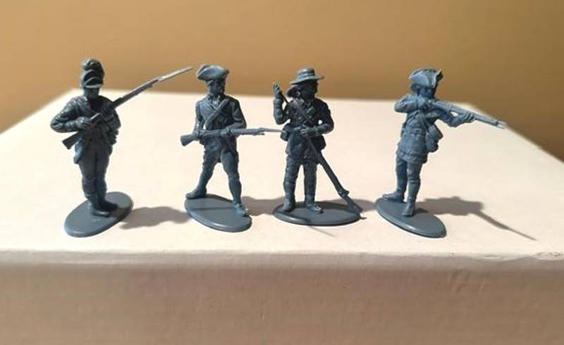 Colonials Maryland Militia 16 figures in 4 poses  (blue)  (series 10) <font color=#CC0000>(54mm) </FONT>