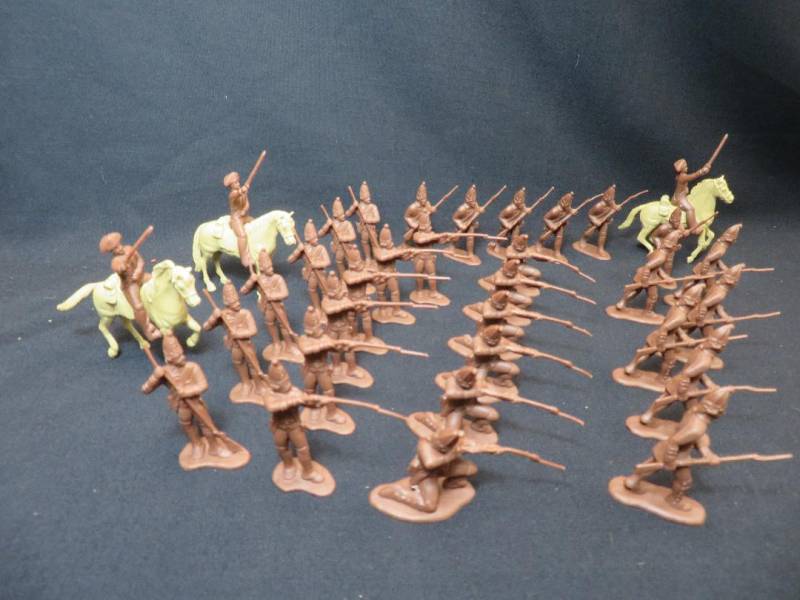 Revolutionary War Hessian attack unit,36 pcs, 54mm, plastic