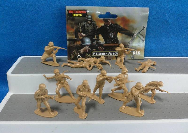 CTS181D 3 Sets of Airfix & Marx WWII Germans - Tan (54MM) 72 in 12 Poses
