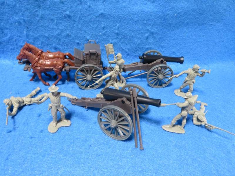 CTS778D Confederate Artillery, Limber, Cannons, Crew (54MM)