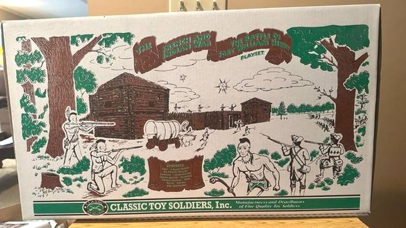 Classic Toy Soldiers: First Version French and Indian War Set in Litho Box