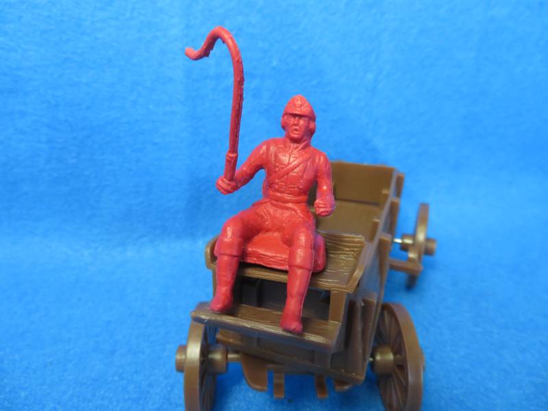 Rev War British wagon driver, 54mm,Red, resin