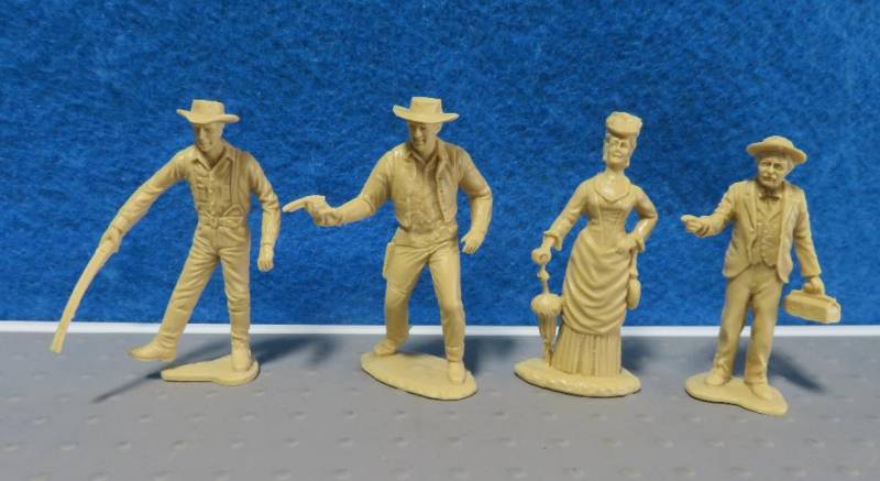 Gunsmoke set of 4 character figures, 54mm, resin