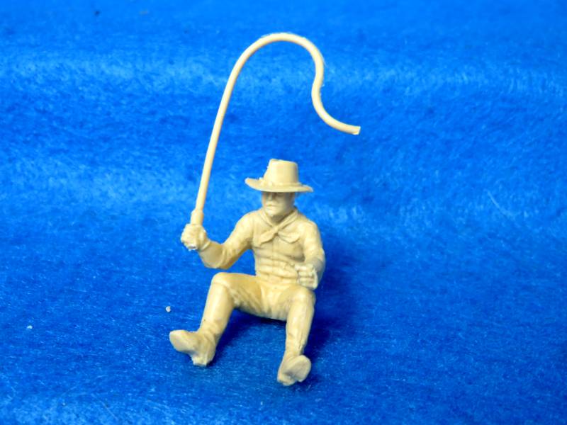 Wagon Driver with felt hat and whip in tan