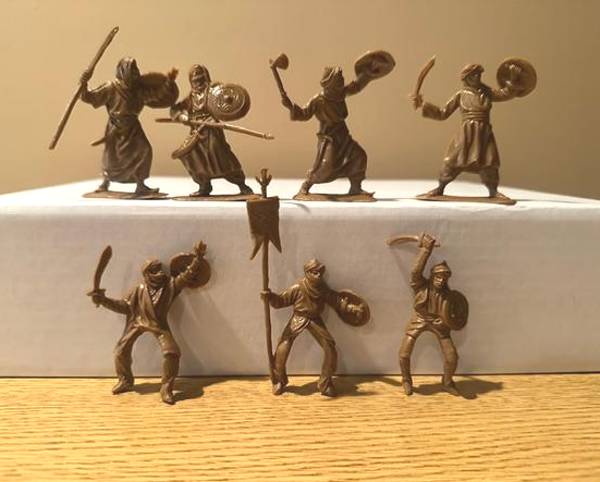Jecsan,Moors or Arabs 7 figures in 7 poses in brown
