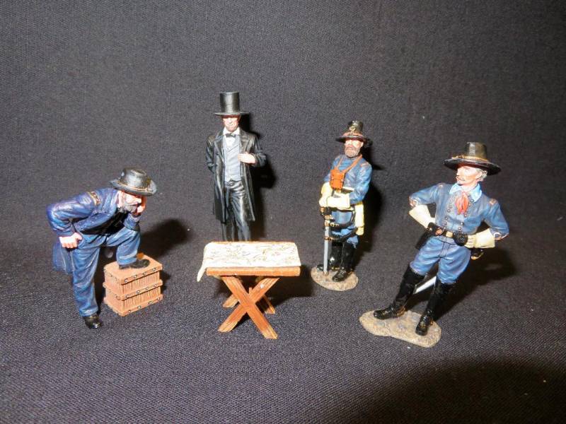 K&CCW102 Abraham Lincoln and His Generals set, Painted Metal, MIB